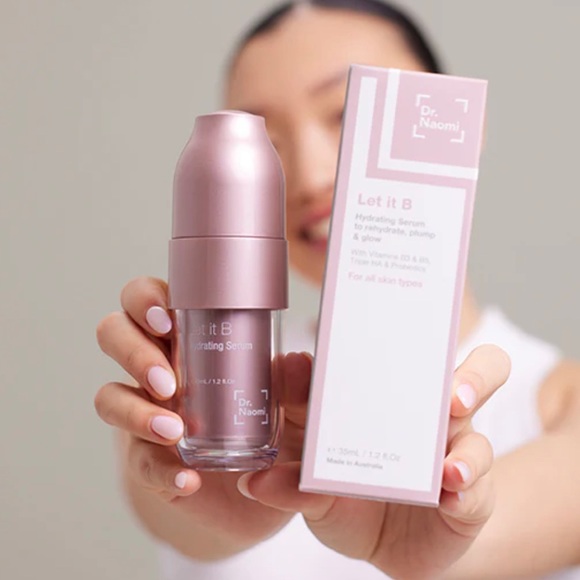 DR NAOMI Let It BHydrating Serum to rehydrate plump & glow.